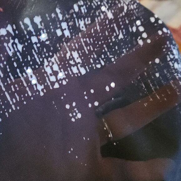 Lane Bryant women's 18/20 sheer beaded black sleeveless blouse top - Picture 5 of 8